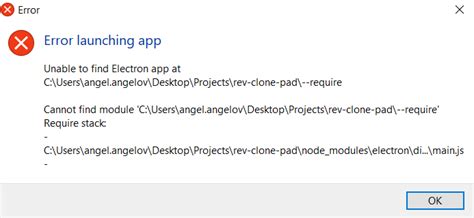 unable to find electron app|Unable to find Electron App when using deep links and custom .